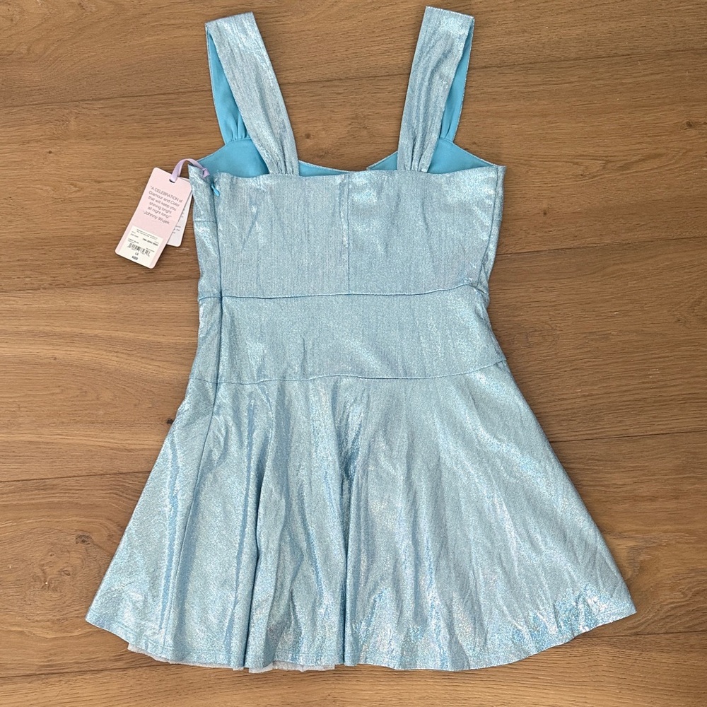 Johnny Wujek for JCPenney Light Blue Mini Dress Beautiful Flirty Asymetrical - Picture 8 of 9